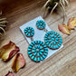 Big Cluster Dangle Earrings – Sleeping Beauty Turquoise & Sterling Silver