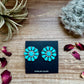 Cluster earrings stud - sterling silver and turquoise