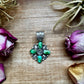 Flower Pendant with Sonoran Gold Turquoise – Option 2 – Sterling Silver