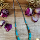 Tri-Color Turquoise & Hematite Necklace – 23"