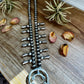Squash Blossom–Style Necklace – Sterling Silver – 10mm Beads – 30"