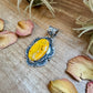 Bumblebee Jasper Pendant – Sterling Silver, Bright Yellow
