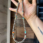 Mohave Turquoise Mix & Sterling Silver Necklace – 8 mm Beads – 19 Inch + Extender