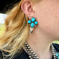 Complete Squash Blossom Set – Kingman Turquoise – Sterling Silver – Navajo Made by Wilson Dawes