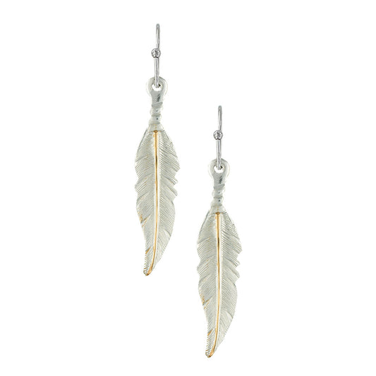 Dream Feathers Dangle Earrings- Montana Silversmiths for Bourbon Cowgirl