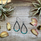 Teardrop Earrings – Sterling Silver Pearl & Blue Turquoise Heishi