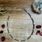 16 Inch 5 mm sterling silver pearls necklace with fresh water pearl