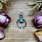 Naja Pendant with Golden Hill Turquoise – Sterling Silver – Native Made by KB – Fits 8mm