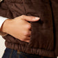 Brown vest pocket detail