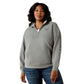 Ariat WMS West grey plus-size quarter-zip sweatshirt front view