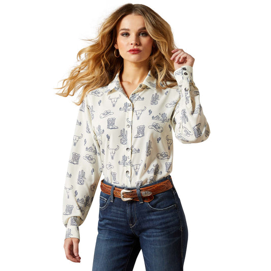 Women's Western Print Shirt - F25_WMS_WEST_10065832_front