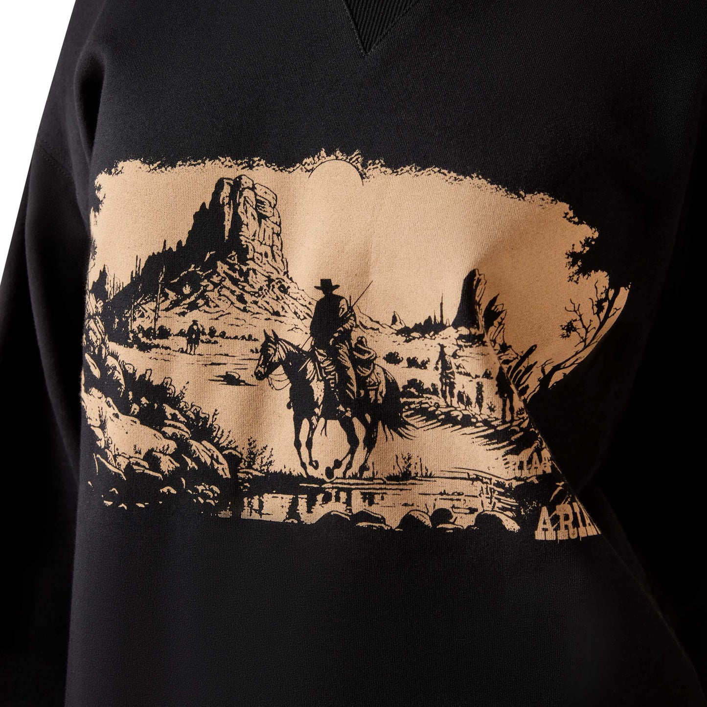 F25 Western Cowboy Sweatshirt Detail