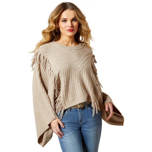 Beige fringe sweater, F25_WMS_WEST_10065948_front