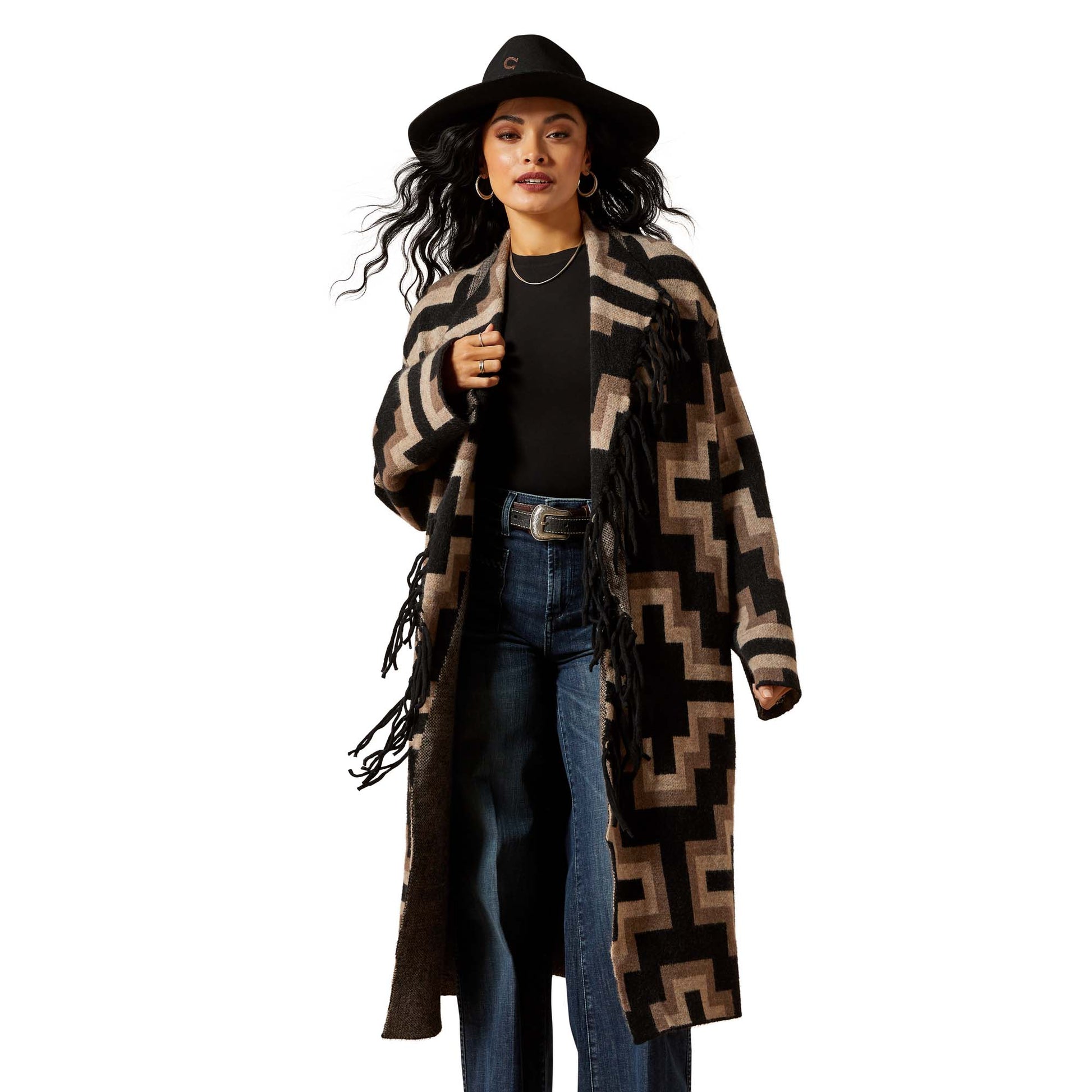 Ariat WMS Women's Western Print Coat, front view