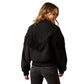 Black Fringed Western Sweatshirt - Back View