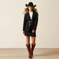 Woman in western-style blazer, skirt & boots, F25 WMS WEST 10065995