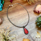 FREE Sterling Silver Pearl Necklace + MJ Red Spiny Oyster Teardrop Charm
