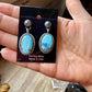 Golden Hill Turquoise Dangle Earrings – Sterling Silver, Post Style, USA Made