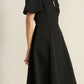 EFFORTLESS ELEGANCE WOVEN MIDI DRESS