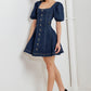 PUFF & PLAY DENIM MINI DRESS