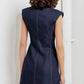 SLEEK CRAFT DENIM MINI DRESS