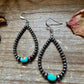 Sleeping Beauty Turquoise Teardrop Earrings – Sterling Silver