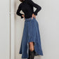 COWBOY CURVE DENIM MIDI SKIRT