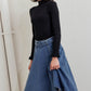 COWBOY CURVE DENIM MIDI SKIRT