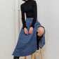 COWBOY CURVE DENIM MIDI SKIRT
