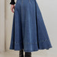 COWBOY CURVE DENIM MIDI SKIRT