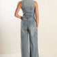 WALK WITH ME DENIM JUMPSUIT