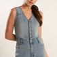 WALK WITH ME DENIM JUMPSUIT