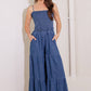 FEELING FREE INDIGO DENIM JUMPSUIT