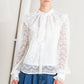 CLOUD ROMANCE WOVEN LACE TOP