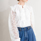 CLOUD ROMANCE WOVEN LACE TOP