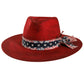 Fireworks | Womens Red Felt Fedora Hat  - Bourbon Cowgirl