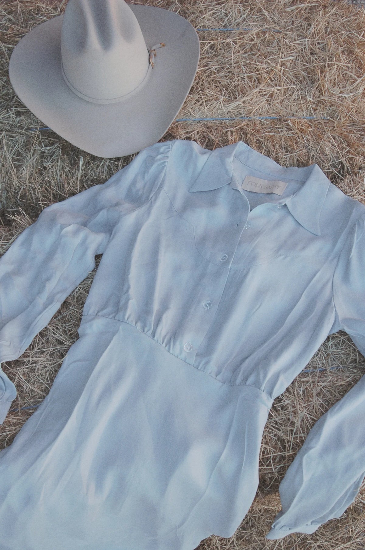 Dahlia Dress in Hazy Blue by Folk Saint