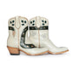Cream & Green Cowboy Boots