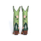 Green floral cowboy boots