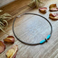 15-Inch Sterling Silver Pearl & Blue Turquoise Torpedo Choker