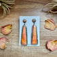 3-Inch Orange Spiny Oyster Dangle Earrings – Native Made by Jon McCray