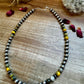 18 inch 8 mm Sterling Silver Pearls necklace and bumblebee jasper beads