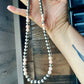 Pink Conch & Sterling Silver Necklace – 8 mm Pearls – 19 Inch + Extender