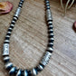 Sterling Silver Barrel Bead Necklace – 20” – Saucer & Barrel Beads