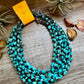 19" Turquoise and Shell Necklace – Bright Natural Stones