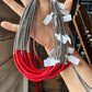 15-Inch Red Magnesite Heishi Necklace – Sterling Silver Pearls, Handmade