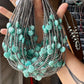 15-Inch Peruvian Amazonite Heart Necklace – 5 Hearts, Handmade with Sterling Silver Pearls