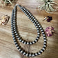 18 to 20 inch 10 mm Sterling Silver Pearls necklace