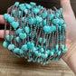 15-Inch Peruvian Amazonite Heart Necklace – 5 Hearts, Handmade with Sterling Silver Pearls