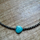 15-Inch Peruvian Amazonite Heart Necklace – 5 Hearts, Handmade with Sterling Silver Pearls